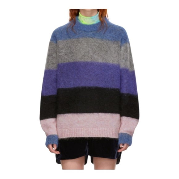 Acne Studios Multicolor Striped Albah Sweater - Picture 1 of 9